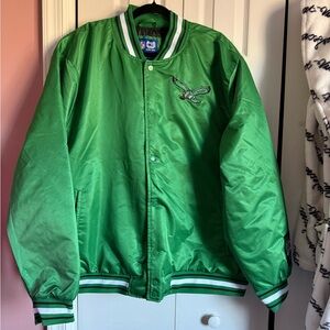 NWT NFL PHILADELPHIA EAGLES Green  Varsity Bomber Jacket XXL